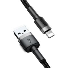 Cafule Serisi USB Lightning Kablosu 1m -Siyah
