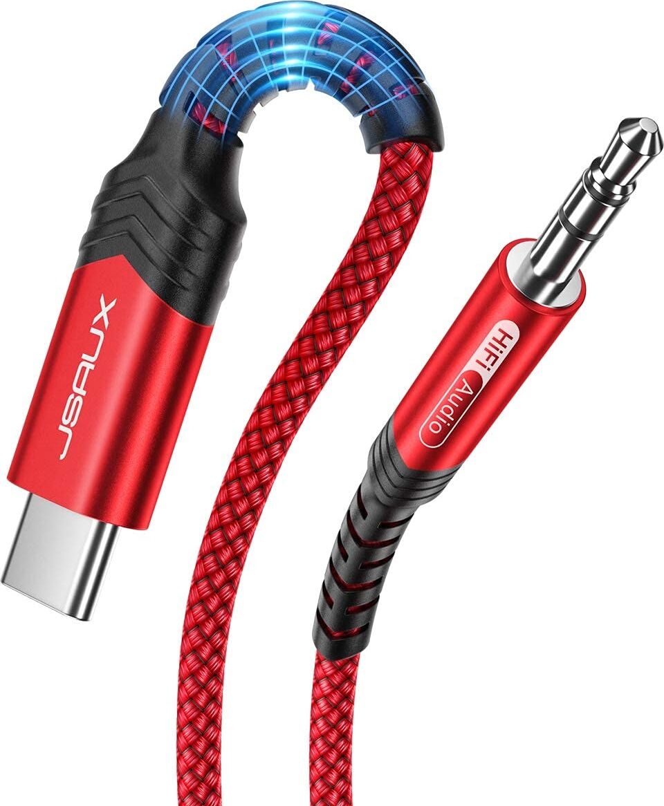 Jsaux USB C Mikrofon Adaptörü USB C - Çift 3.5mm Jack Aux Kulaklık Jakı Y Splitter Mic Ses Adaptörü, Samsung Galaxy S21/S20 ,huawei P40/P30 PRO/P20,ONEPLUS 7 Uyumlu CM0012