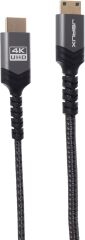 JSAUX CV0026 Mini HDMI - HDMI Kablosu 1,8 Metre, Yüksek Hızlı 4K@60Hz HDMI 2.0 Naylon Örgülü Kablo, Kamera, Video Kamera, Tablet, Grafik/Ekran Kartı, Dizüstü Bilgisayar 4,5M