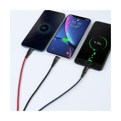 Mcdodo CA-6220 3in1 (Micro-Iphone-Type-C)Data-Şarj Kablosu 2.4A 1.2m-Renkli