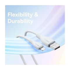 Baseus Ultra Hızlı 1.2mt 2.4A Iphone Şarj Kablosu Iphone 11 12 13 14 Pro Max Şarj Kablo, Akım ve Isı Korumalı HBCV000066R090