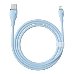 Baseus Pudding Serisi Usb To iPhone uyumlu Lightning USB iPhone Uyumlu 2.4 Amper Hızlı Şarj ve Data Aktarım Kablosu iPhone 14 , 13 ,12 11 ,x , 7 , 8 , 6 uyumlu MAVİ