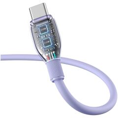 Baseus Pudding Serisi Usb to Type-C kablo 100 Watt 100 WATT Samsung , Huaweii , Xiaomi , Oppo uyumlu 6 AMPER Süper Hızlı Şarj ve Data Aktarım Kablosu MOR