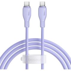 Baseus Pudding Serisi MacBook ve iPhone 15 Serileriyle Uyumlu Android Cihazlar ile Uyumlu 100W Type-C to Type-C Hızlı Şarj ve Data Aktarım Kablosu