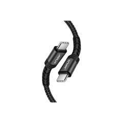 Jsaux Premium Serisi Type-C To Type-C 60W 480 Mbps iPhone 15 serisi , macbook , type-c girişli iPad ile uyumlu. usb-c girişli cihazlar ile uyumlu Şarj ve Data Aktarım Kablosu CC0018 1 Metre Hızlı Şarj