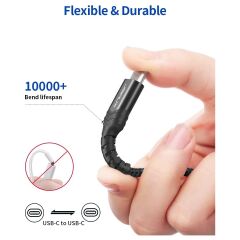 Jsaux Premium Serisi Type-C To Type-C 60W 480 Mbps iPhone 15 serisi , macbook , type-c girişli iPad ile uyumlu. usb-c girişli cihazlar ile uyumlu Şarj ve Data Aktarım Kablosu CC0018 1 Metre Hızlı Şarj