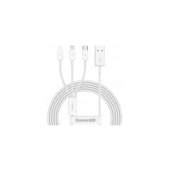 Baseus Superior Series (Micro+Lightning+Type-C) Üçlü Hızlı Şarj Veri Kablosu 3.5A 1.5 mt BS-33909