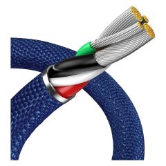 Baseus Crystal Shine 2.4A 120 cm Lightning Şarj Kablosu Mavi