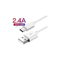 Adaman Premium 0,9 Metre Micro USB Hızlı Şarj ve Data Kablosu 2.4 Amper Beyaz