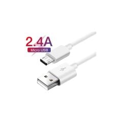 Adaman Premium 0,9 Metre Micro USB Hızlı Şarj ve Data Kablosu 2.4 Amper Beyaz