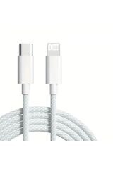 Type-c To Iphone Uyumlu Hızlı Şarj Kablosu Örgülü Kablo Iphone 14 13 12 11 X 7 8 Uyumlu Beyaz