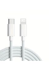 Type-c To Iphone Uyumlu Hızlı Şarj Kablosu Örgülü Kablo Iphone 14 13 12 11 X 7 8 Uyumlu Beyaz