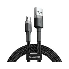 Baseus Camklf-Ag1 Cafule Micro USB 2.4A Data ve Şarj Kablosu 0.5m - Siyah