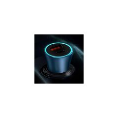Baseus LED Işıklı Ultra Hızlı Dual Pd U+C 40W Araç Şarjı Araç Çakmaklık Şarjı Typc-E+Usb Girişli