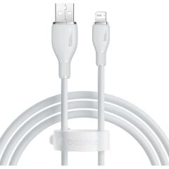 Baseus Pudding Serisi İPhone 14 13 12 11 x 7 8 Serileriyle Uyumlu Usb to Lightning 2.4 Amper Hızlı Şarj ve Data Aktarım Kablosu