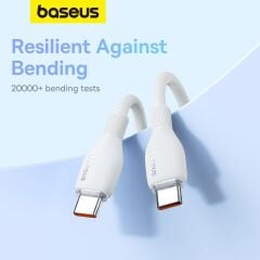 Baseus Pudding Serisi İPhone 14 13 12 11 x 7 8 Serileriyle Uyumlu 20W Hızlı Şarj ve Data Aktarım Kablosu