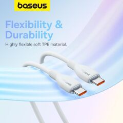 Baseus Pudding Serisi İPhone 14 13 12 11 x 7 8 Serileriyle Uyumlu 20W Hızlı Şarj ve Data Aktarım Kablosu