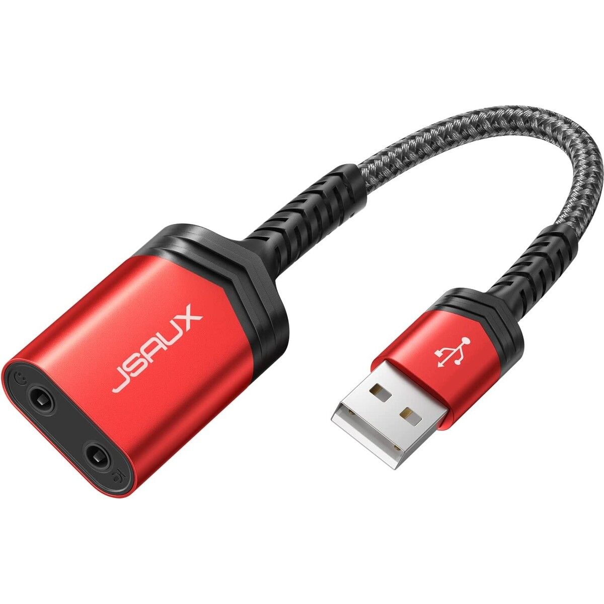 JSAUX Harici Stereo Ses Kartı, Windows, MAC, PC, Dizüstü Bilgisayar, Masaüstü Bilgisayarlar, PS3, PS5 ile Uyumlu USB - 5,4 mm Jack Ses Adaptörü CM0025