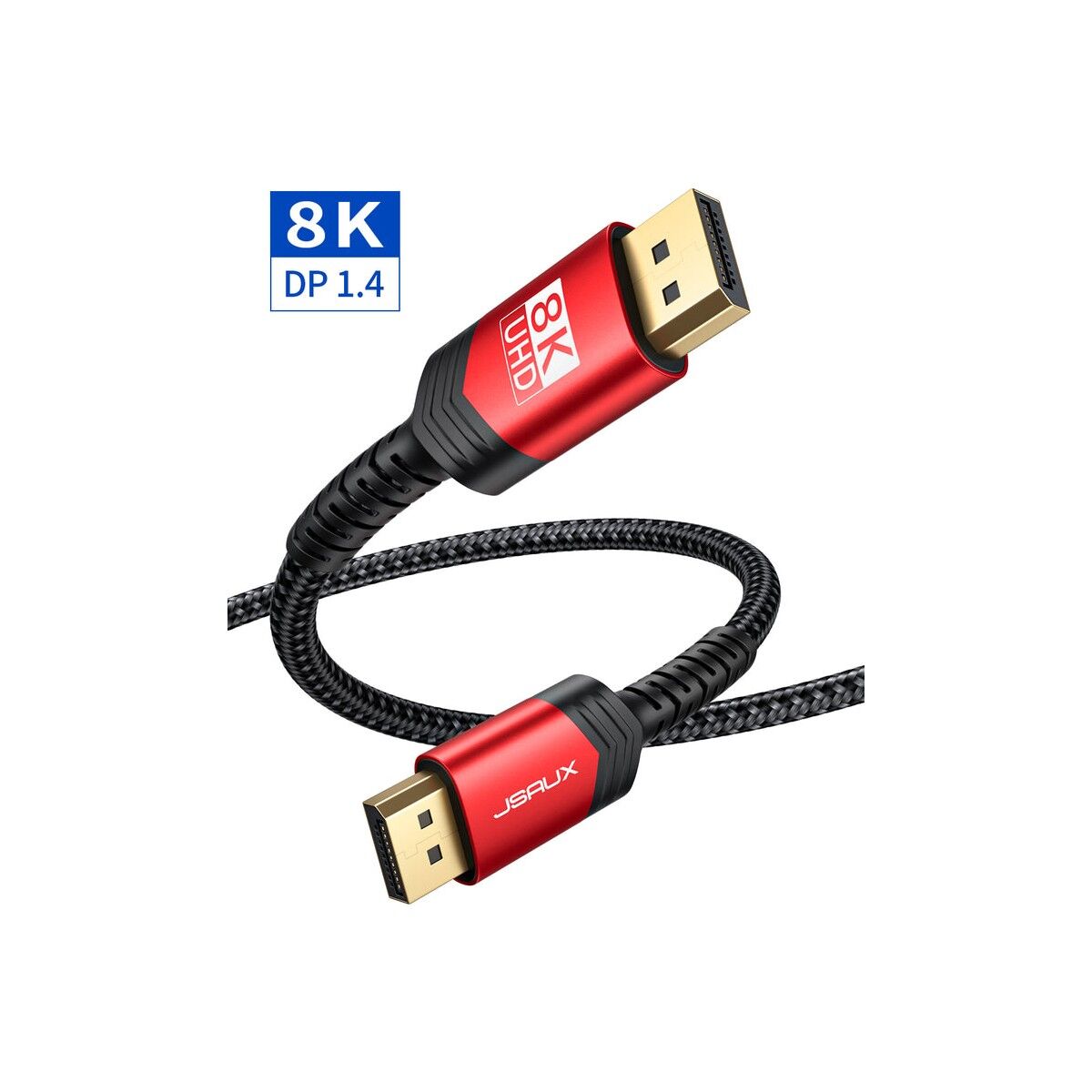 Jsaux 8k UHD Displayport Oyuncu Kablosu Dp Kablosu 8K@60Hz 2K@240Hz 4K@144Hz 32.4gbps Ekran Bağlantısı Kablosu 1.4 Dp - Dp Kablosu Oyun Için Uyumlu Dizüstü Tv Pc Bilgisayar Monitörü Uyumlu CV0001 3 MT