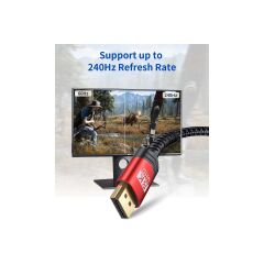 Jsaux 8k UHD Displayport Oyuncu Kablosu Dp Kablosu 8K@60Hz 2K@240Hz 4K@144Hz 32.4gbps Ekran Bağlantısı Kablosu 1.4 Dp - Dp Kablosu Oyun Için Uyumlu Dizüstü Tv Pc Bilgisayar Monitörü Uyumlu CV0001 3 MT