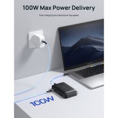 Jsaux MP02 7in1 Type-C Pd Hub 100W Şarj HDMI 2 x USB 3.0 Sd Tf Kart Okuyucu RJ45 + Kablo Seti Dönüştürücü Çevirici Adaptör Hub