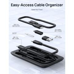 Jsaux MP02 7in1 Type-C Pd Hub 100W Şarj HDMI 2 x USB 3.0 Sd Tf Kart Okuyucu RJ45 + Kablo Seti Dönüştürücü Çevirici Adaptör Hub