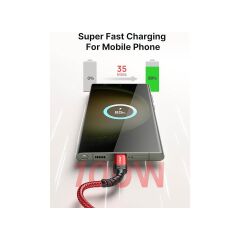 Jsaux Usb C - Usb C Kablosu 100WATT 5 Amper Type-C Süper Hızlı Şarj ve Data Kablosu CC00202K2