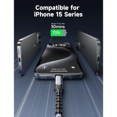 Jsaux 3 Metre 240W Usb-C - Usb-C Kablosu 100 Watt Uyumlu Type-C Hızlı Şarj CC0042G3