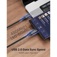 Jsaux 100W Süper Hızlı Usb C - Usb C Kablosu Type-C Hızlı Şarj Kablosu CC005012G