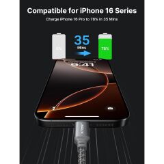 Jsaux 100W Süper Hızlı Usb C - Usb C Kablosu Type-C Hızlı Şarj Kablosu CC005012G