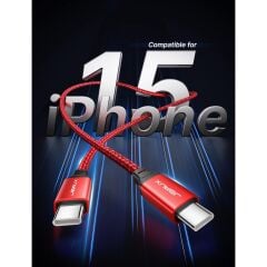 Jsaux 100W Süper Hızlı Usb C - Usb C Kablosu Type-C Hızlı Şarj Kablosu CC005011K