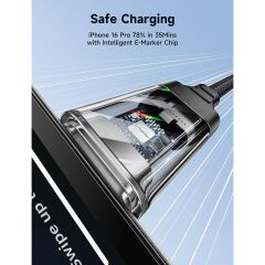 Jsaux 100W Type-C To Type-C Kablo 2 Metre Uyumlu 100 Watt 5 Amper Süper Hızlı Şarj Kablosu