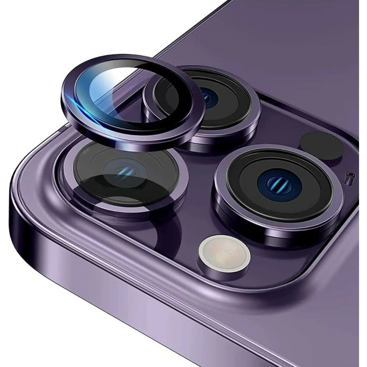 Adaman iPhone 12 Pro Uyumlu Kamera Mercek Lens Için Koruyucu - LİLA