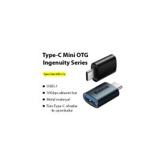 Baseus Type-C To USB 3.1  Dönüştürücü Adaptör Mini Otg Ingenuity Series ZJJQ000001