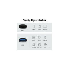 Baseus Type-C To USB 3.1  Dönüştürücü Adaptör Mini Otg Ingenuity Series ZJJQ000001
