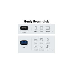 Baseus Type-C To USB 3.1  Dönüştürücü Adaptör Mini Otg Ingenuity Series ZJJQ000001