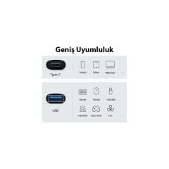 Baseus Type-C To USB 3.1  Dönüştürücü Adaptör Mini Otg Ingenuity Series ZJJQ000001