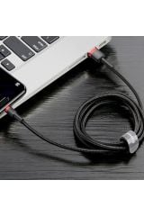 Cafule Micro Usb 0.50 Kısa 2.4a Hızlı Şarj Halat Usb Kablo - Siyah,gri