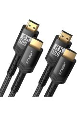 8k UHD Uzun HDMI Kablosu 48GBPS Yüksek Hızlı 2.1 Örgülü Oyuncu Kablo 8k 60hz 3 METRE