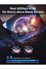 8k UHD Uzun HDMI Kablosu 48GBPS Yüksek Hızlı 2.1 Örgülü Oyuncu Kablo 8k 60hz 3 METRE
