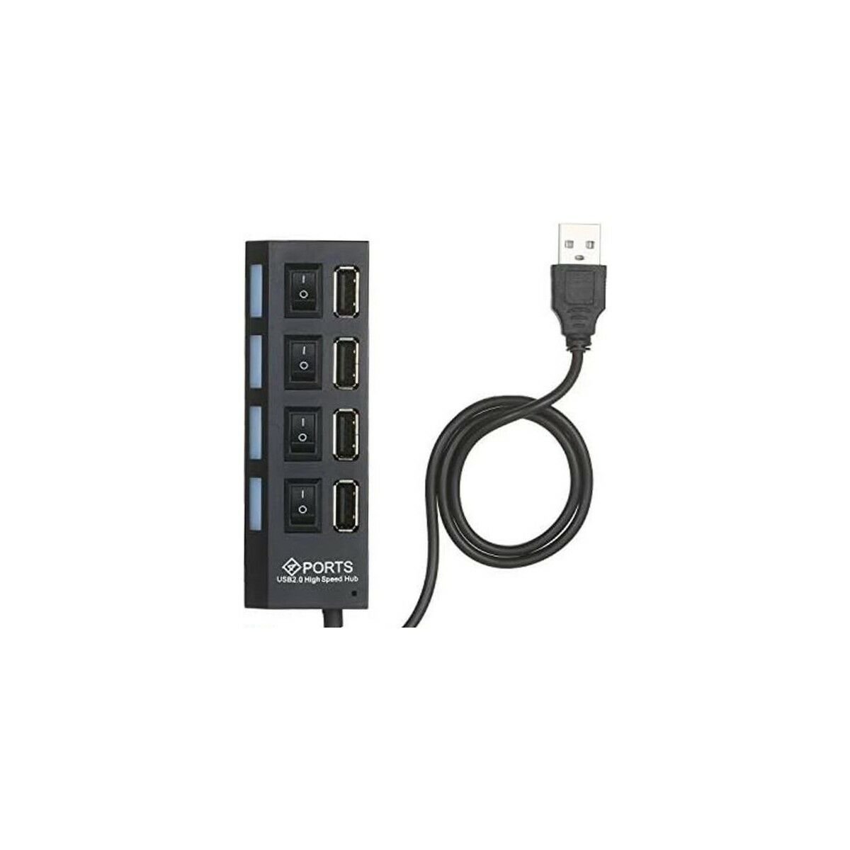 Adaman Siyah USB 2.0 Yd-76 4 Portlu Çoğaltıcı Bilgisayar Adaptör Şartelli