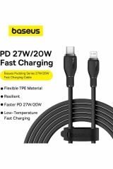Pudding Serisi Type-C to Lightning iP Kablosu 20W Hızlı Şarj 1,2m iPhone 14 13 12 11 X uyumlu