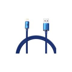 Baseus Crystal Shine Fast Charging 2.4A Lightning Kablo 1.2m Mavi