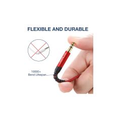 Profesyonel Hifi Stereo Ses Kablo 3,5 mm To 3.5mm Trs Uzatma Aux Kablosu 1 ADET CM0004 Uzun 3 Metre Kırmızı