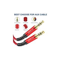 Profesyonel Hifi Stereo Ses Kablo 3,5 mm To 3.5mm Trs Uzatma Aux Kablosu 1 ADET CM0004 Uzun 3 Metre Kırmızı