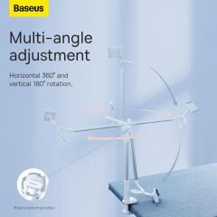 Baseus Unlimited, Masaüstü Katlanabilir Klipli Cep Telefonu Tutucu Stand, Siyah